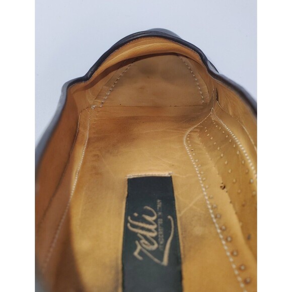 ZELLI Savannah‎ Black Leather Penny Loafer 8 1/2 M Hand Crafted In Italy main image 11